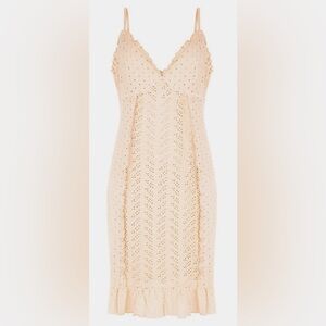 Guess Eyelet Ruffle Dress NWT